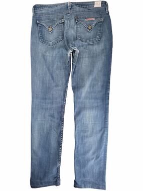 Hudson Bacara Crop Straight Mid Rise Jeans Women's 28 Made USA Stretch Denim